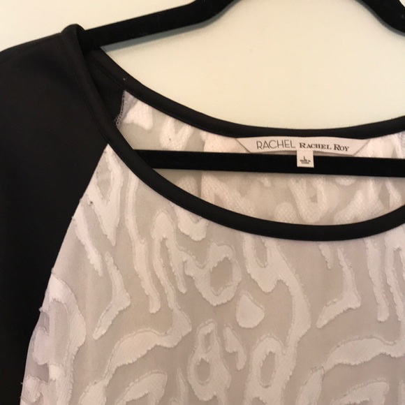 RACHEL Rachel Roy Animal and Neoprene Top - Picture 3 of 3